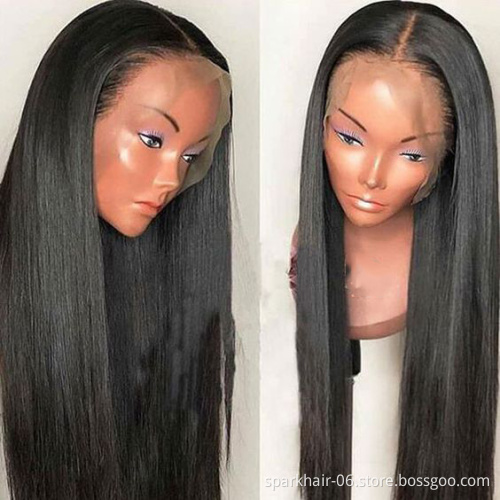 13X6 Transparent Lace Front Wig,Silky Straight 40 Inch Human Hair Wig,Brazilian Straight Lace Frontal Wig
